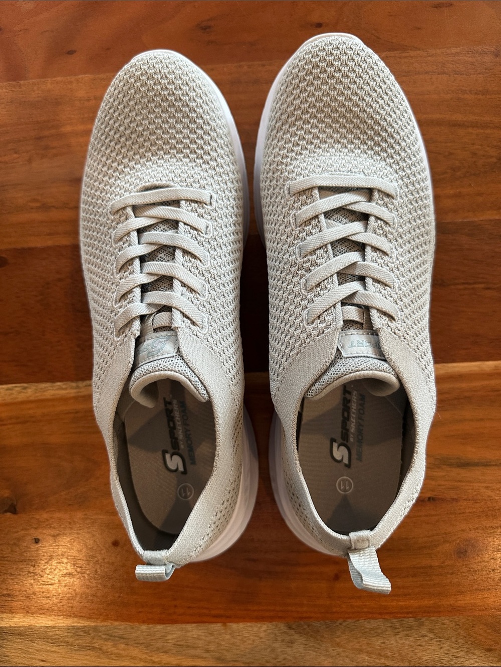 Skechers Women’s Lightweight Knit Sneaker in Light Gray